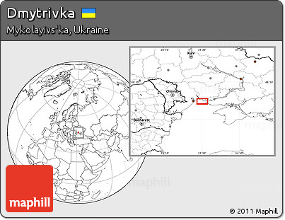 Blank Location Map of Dmytrivka