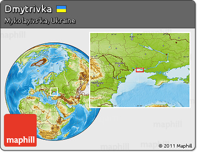 Physical Location Map of Dmytrivka