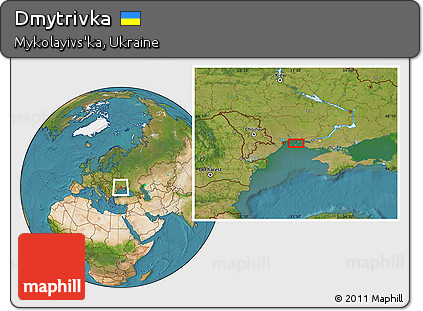 Satellite Location Map of Dmytrivka