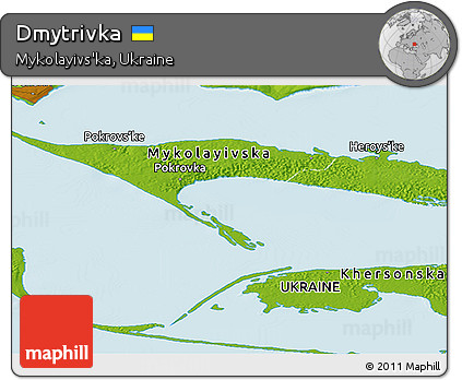 Physical Panoramic Map of Dmytrivka