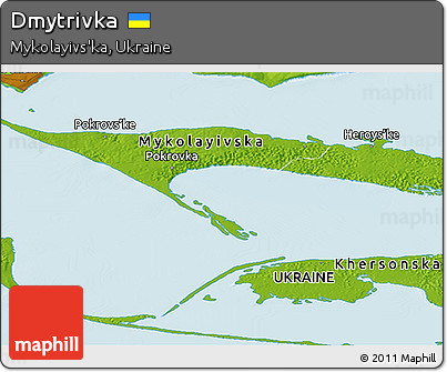 Physical Panoramic Map of Dmytrivka