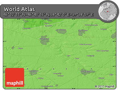 Political Map of the Area around 46° 26' 14" N, 39° 10' 29" E
