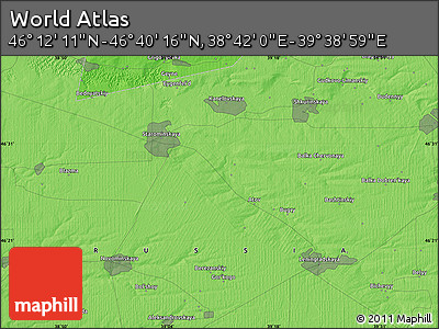 Political Map of the Area around 46° 26' 14" N, 39° 10' 29" E