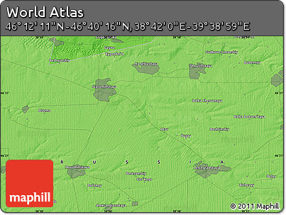 Political Map of the Area around 46° 26' 14" N, 39° 10' 29" E