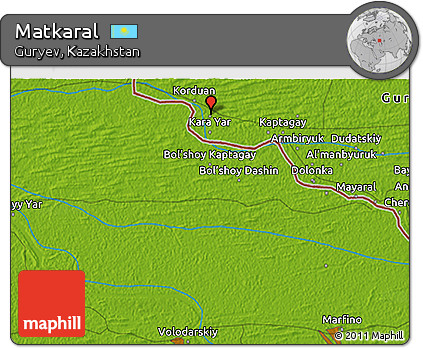 Physical 3D Map of Matkaral