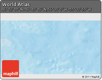 Political 3D Map of the Area around 46° 26' 14" N, 56° 1' 29" W