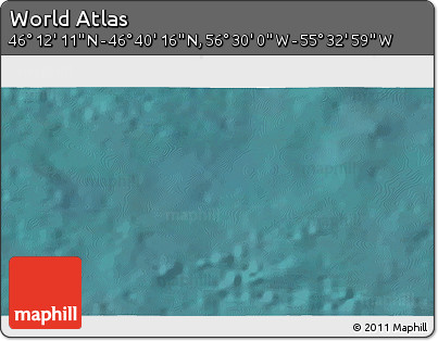 Satellite 3D Map of the Area around 46° 26' 14" N, 56° 1' 29" W