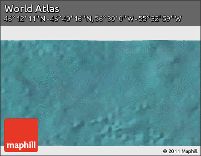 Satellite 3D Map of the Area around 46° 26' 14" N, 56° 1' 29" W