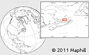 Blank Location Map of the area around 46° 26' 14" N, 61° 58' 30" W