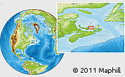 Physical Location Map of the area around 46° 26' 14" N, 61° 58' 30" W