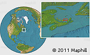 Satellite Location Map of the area around 46° 26' 14" N, 61° 58' 30" W