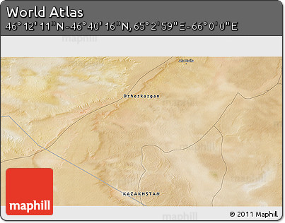 Satellite 3D Map of the Area around 46° 26' 14" N, 65° 31' 30" E