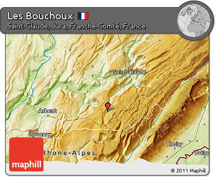 Physical 3D Map of Les Bouchoux