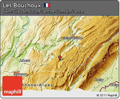 Physical 3D Map of Les Bouchoux