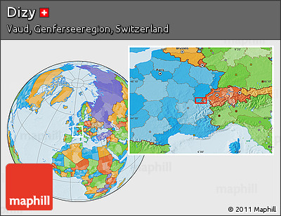 Political Location Map of Dizy