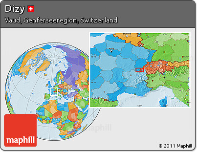 Political Location Map of Dizy