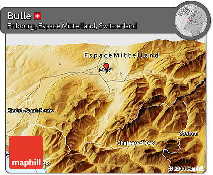 Physical 3D Map of Bulle