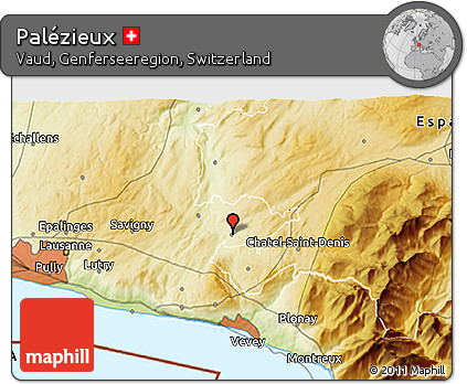 Physical 3D Map of Palézieux