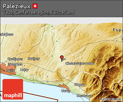 Physical 3D Map of Palézieux