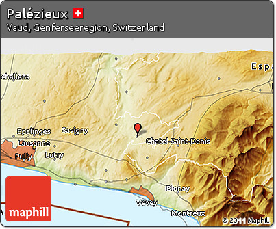 Physical 3D Map of Palézieux