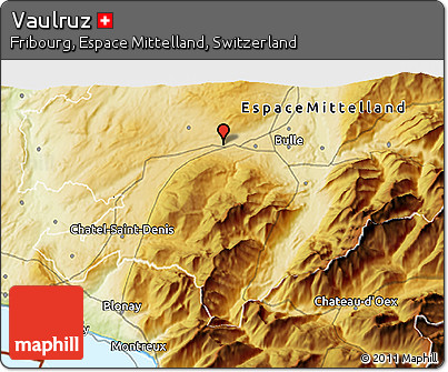 Physical 3D Map of Vaulruz