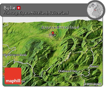 Satellite 3D Map of Bulle