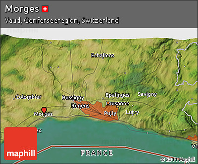 Satellite 3D Map of Morges