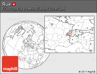 Blank Location Map of Rue