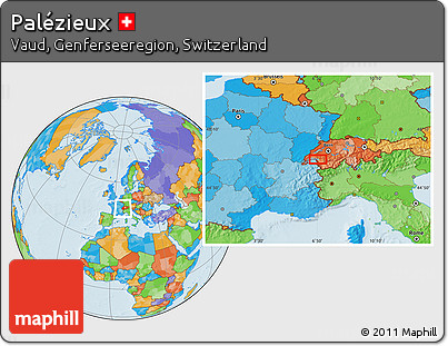 Political Location Map of Palézieux