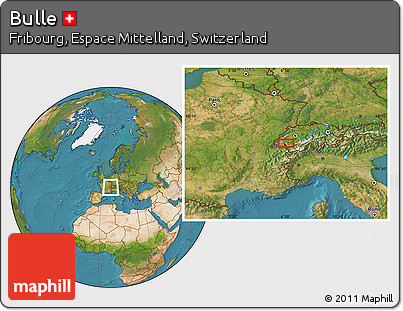 Satellite Location Map of Bulle