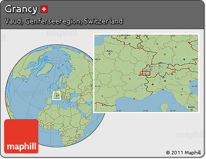 Savanna Style Location Map of Grancy