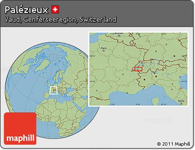 Savanna Style Location Map of Palézieux