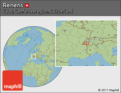 Savanna Style Location Map of Renens