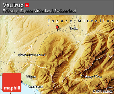 Physical Map of Vaulruz