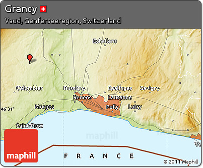 Physical Map of Grancy