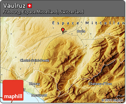Physical Map of Vaulruz