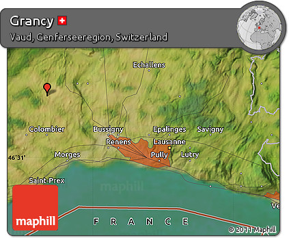 Satellite Map of Grancy