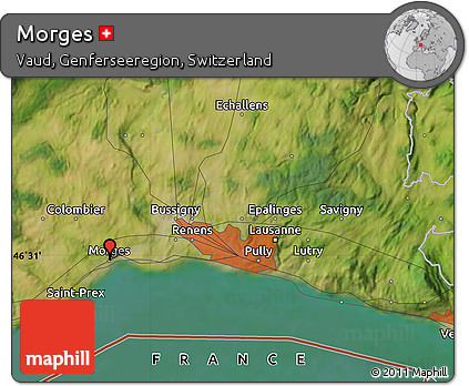 Satellite Map of Morges