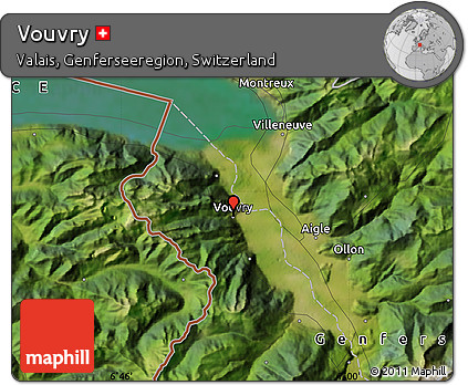 Satellite Map of Vouvry