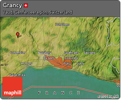 Satellite Map of Grancy
