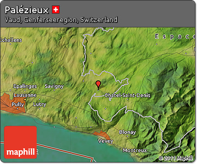 Satellite Map of Palézieux