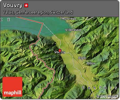 Satellite Map of Vouvry