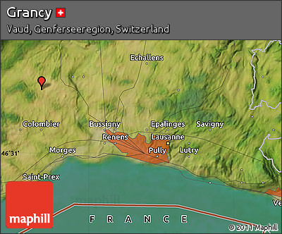 Satellite Map of Grancy