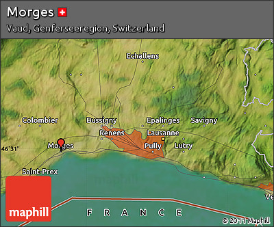 Satellite Map of Morges