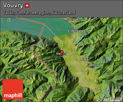 Satellite Map of Vouvry