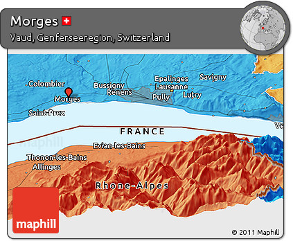 Political Panoramic Map of Morges