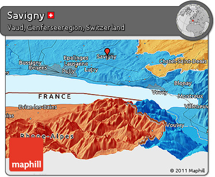 Political Panoramic Map of Savigny