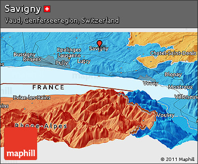 Political Panoramic Map of Savigny