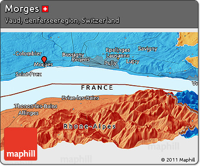 Political Panoramic Map of Morges