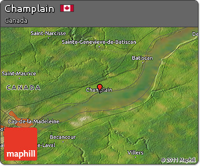 Satellite 3D Map of Champlain